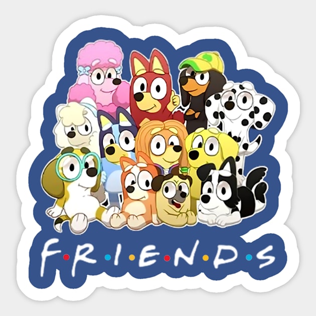 Friends Forever Bluey Sticker by Rainbowmart